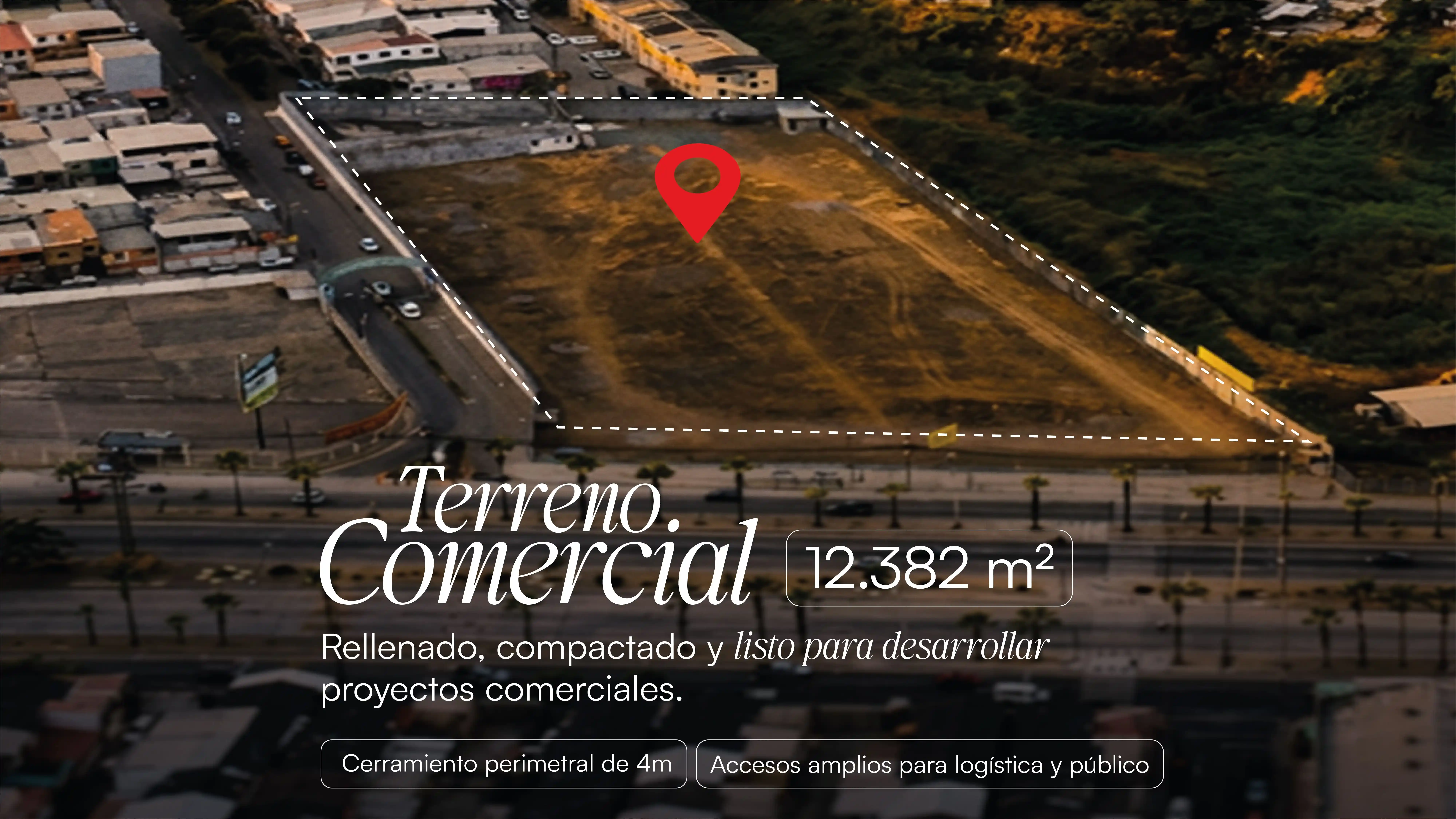 Vista aérea del terreno